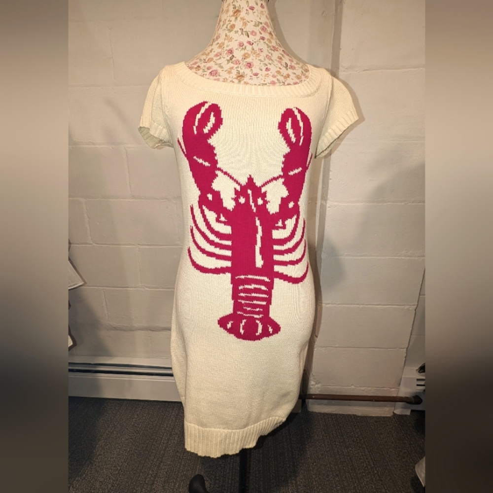 Rare vintage Betsey Johnson sweater dress lobster